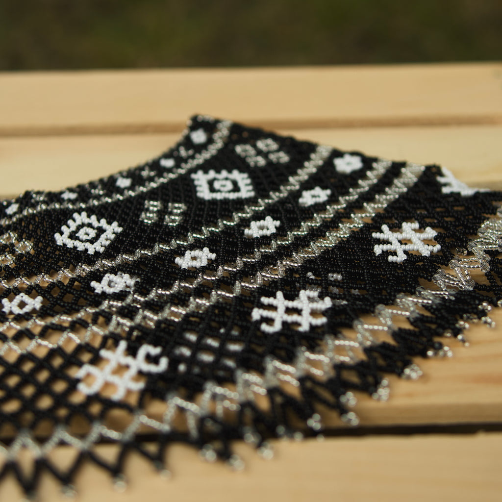 Ukrainian Beaded Kryza “Silver Night”