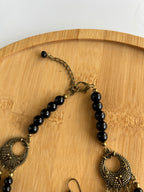Necklace with Zgarda + Earring | Dalmatian Jasper