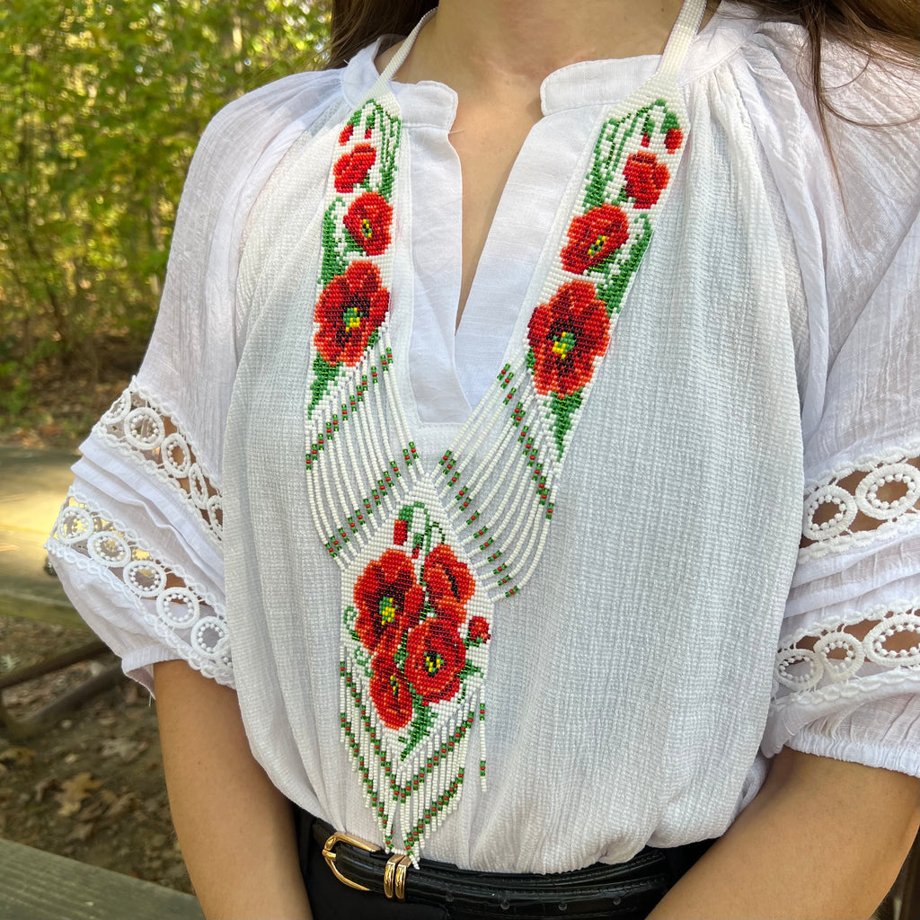 “Red Poppies” Gerdany Necklace