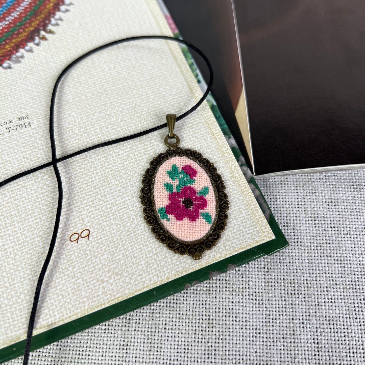 Micro-Embroidery Pendant