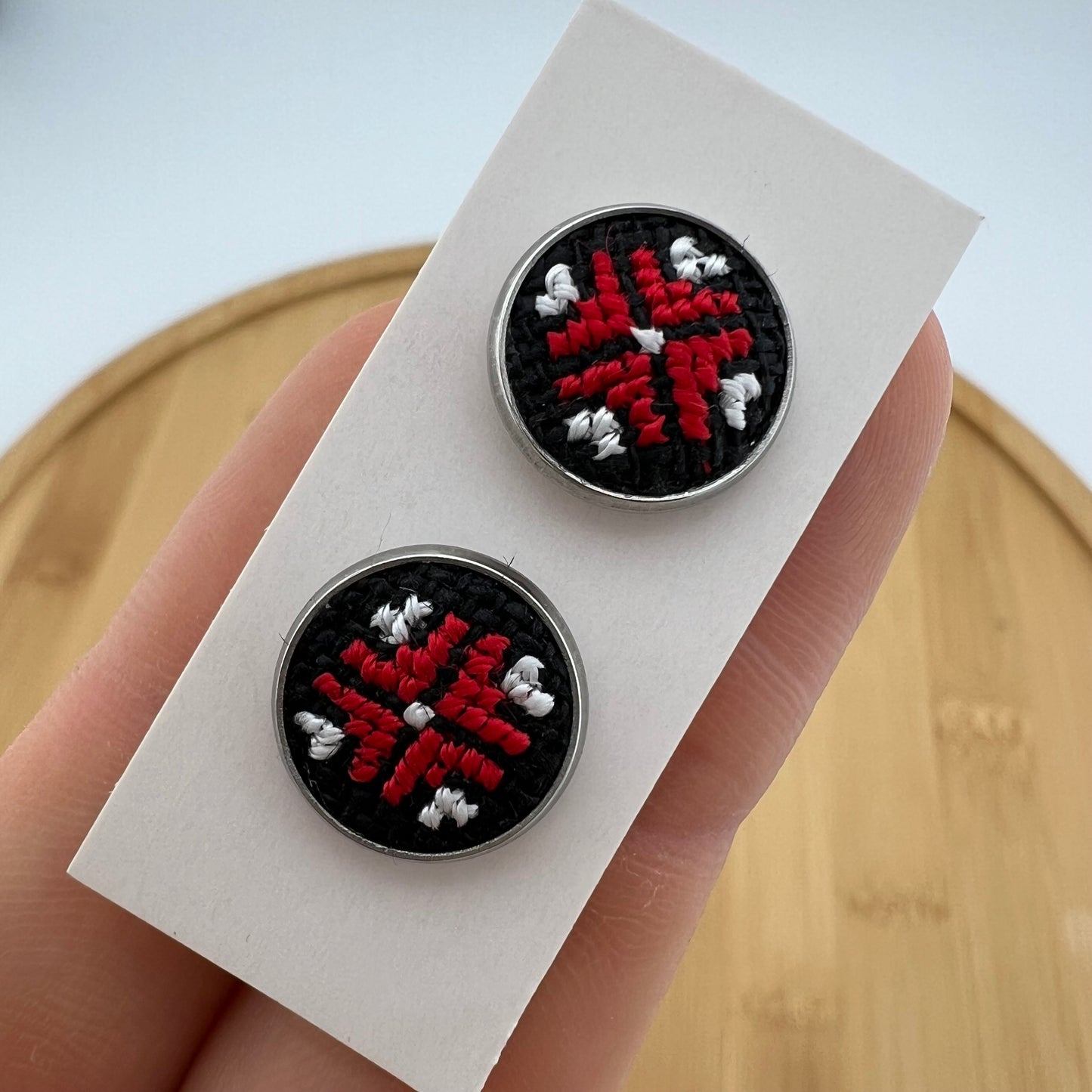 Вишиті Сережки