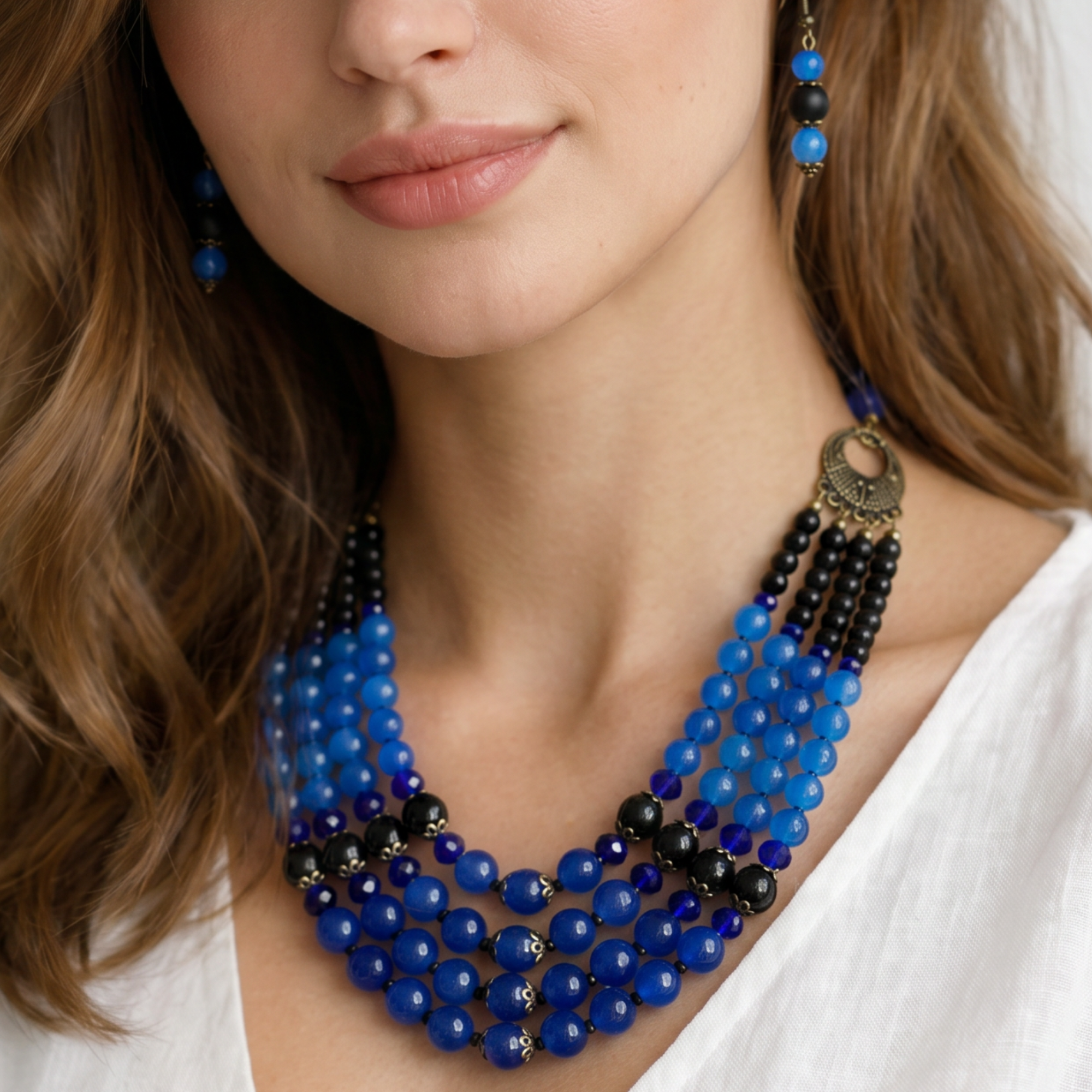 Necklace with Zgarda + Earring | Glass