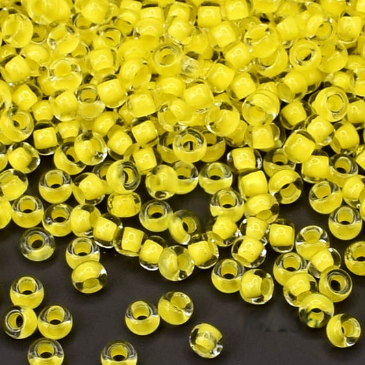 Чеський скляний бісер Preciosa, 10/0 08a86 50 г, Прозорий жовтий