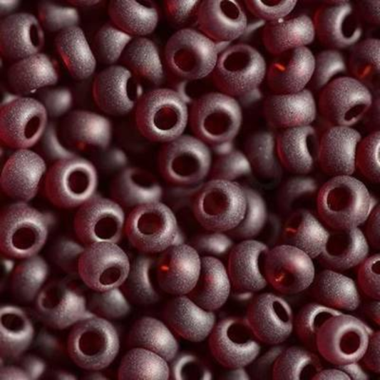 Чеський скляний бісер Preciosa, 10/0 90120 50 г, Матовий Бордовий.